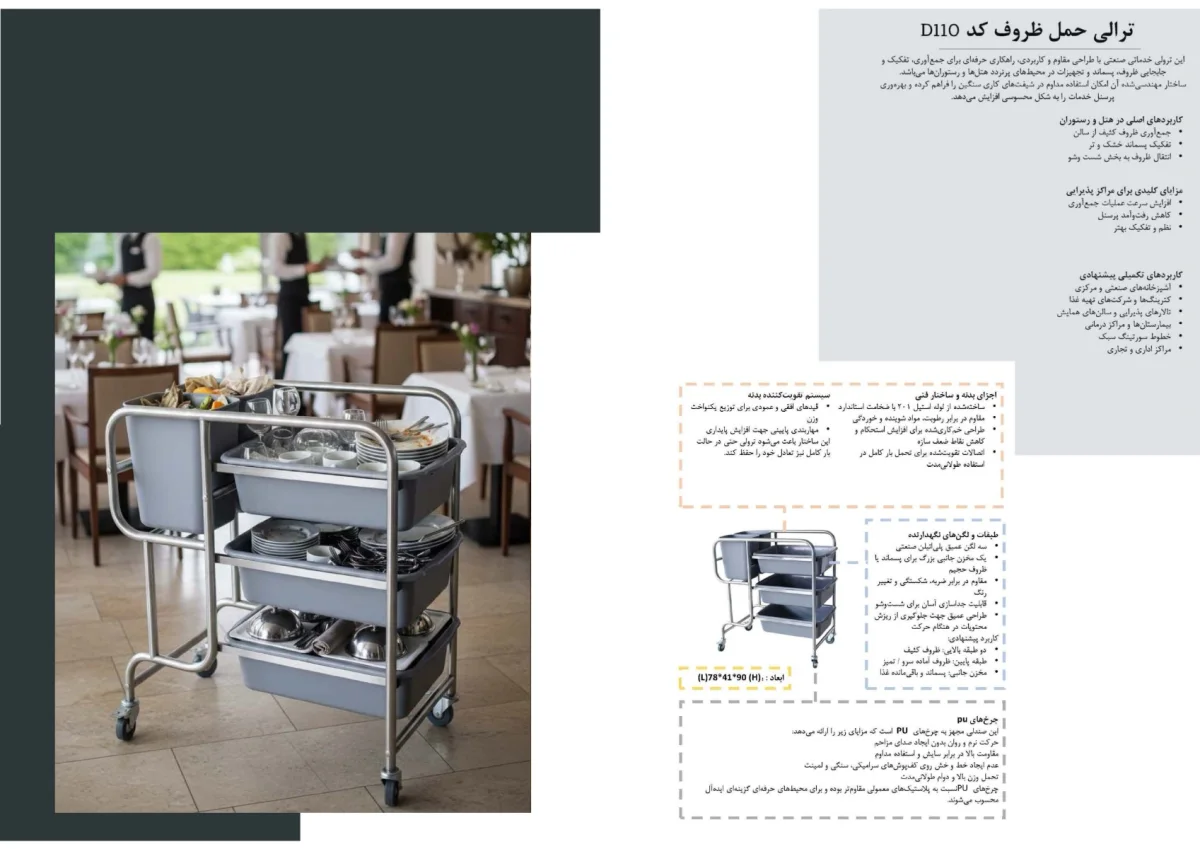 ترالى حمل ظروف كد D110