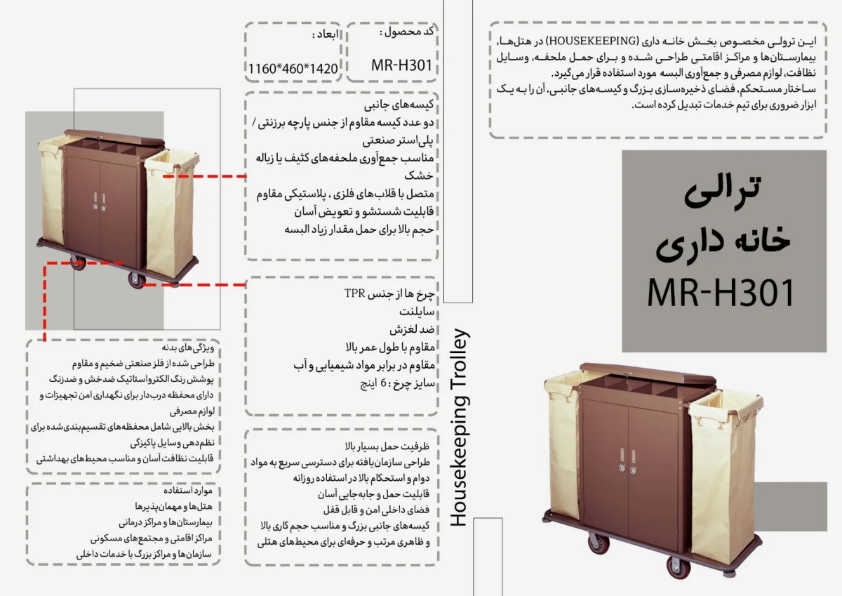ترالى خانه دارى MR-H301